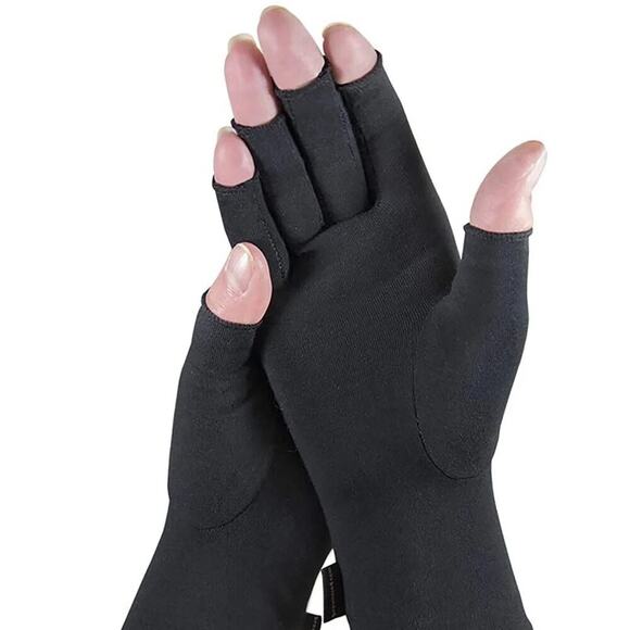 NEW Brownmed IMAK Compression Arthritis Gloves Size Large Black - Picture 1 of 9